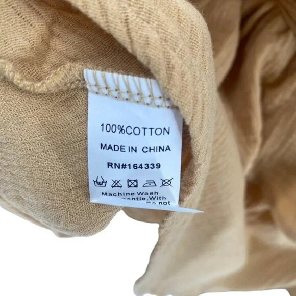 Petal & Pup NEW Callie Off the Shoulder Gauzy Ruffle Mini Dress Yellow Size L - Picture 10 of 11